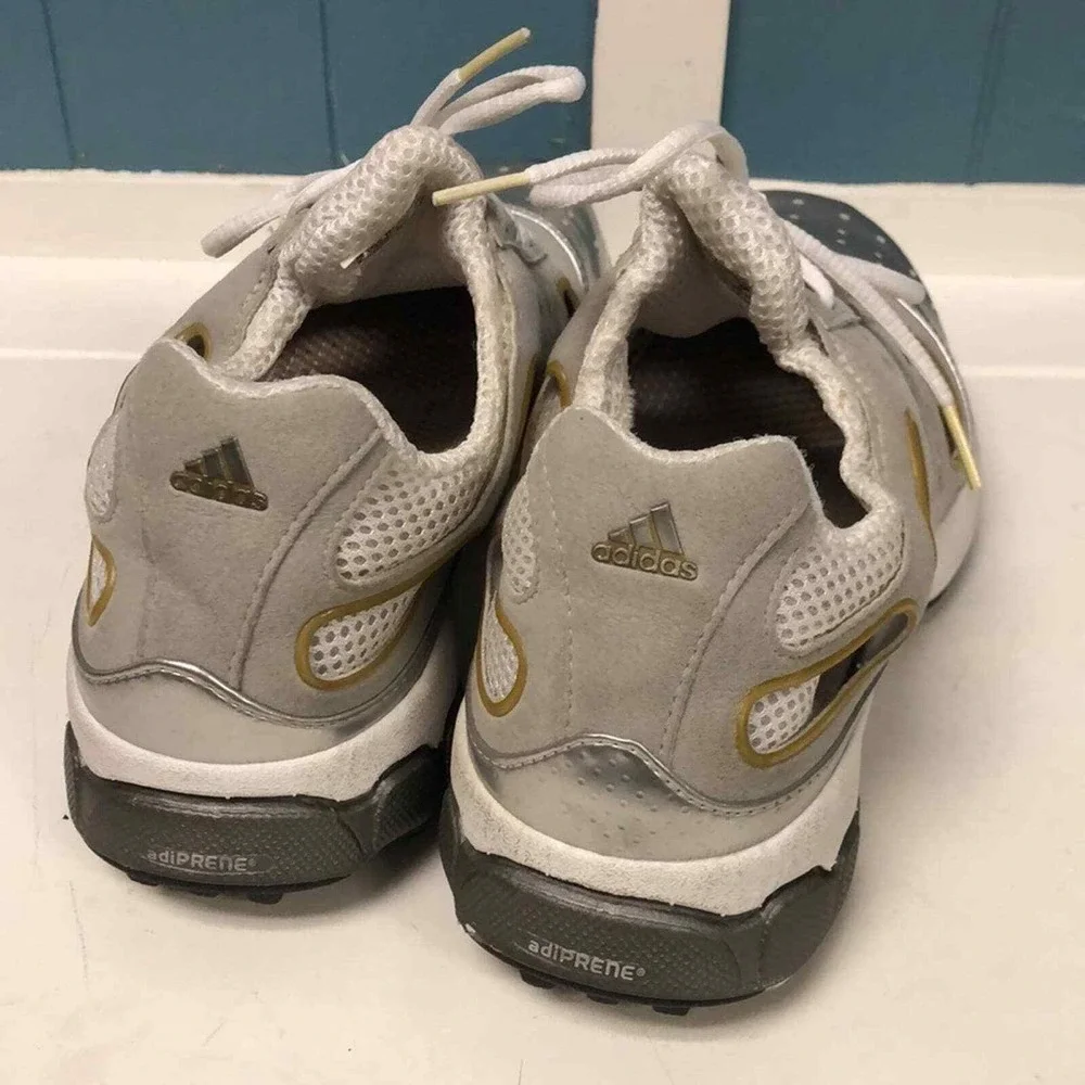 Adidas Climacool Women's Size 8.5 Gray Silver Lace Up Spike Golf Shoes 737189‎